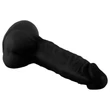 Mr. Rude - tapadókorongos, herés élethű dildó - 19 cm (fekete)