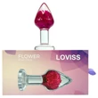 LOVISS Flower - anál plug - bíborka (átlátszó)
