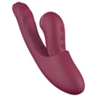 Vibeconnect - 2in1 G-pont és csiklóizgató vibrátor (piros)