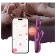 Honey Play Box Gem - App-vezérelt gyöngyös G-pont és csiklóizgató vibrátor (lila)