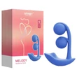 Honey Play Box Melody - App-vezérelt gyöngyös 2in1 vibrátor (kék)
