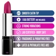 Blush Lipstick Rosé - vízálló rúzs vibrátor (fekete-pink)