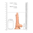 RealRock Dong 7 - élethű, herés dildó (17 cm, natúr)