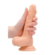 RealRock Dong 7 - élethű, herés dildó (17 cm, natúr)