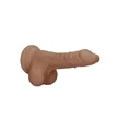 RealRock Dong 7 - élethű, herés dildó (17 cm) - sötét natúr