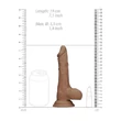 RealRock Dong 7 - élethű, herés dildó (17 cm) - sötét natúr