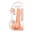 RealRock Dong 8 - élethű, herés dildó (20cm) - natúr