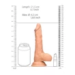 RealRock Dong 8 - élethű, herés dildó (20 cm, natúr)