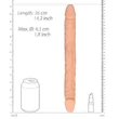 RealRock Double Dong 14 - dupla dildó (36cm) - natúr