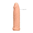 RealRock Penis Sleeve 6 - péniszköpeny (17 cm, natúr)