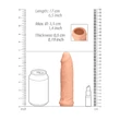 RealRock Penis Sleeve 6 - péniszköpeny (17 cm, natúr)