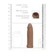 RealRock Penis Sleeve 6 - péniszköpeny (17cm) - sötét natúr