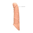 RealRock Penis Sleeve 8 - péniszköpeny (21 cm, testszínű)