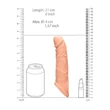 RealRock Penis Sleeve 8 - péniszköpeny (21 cm, testszínű)