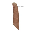 RealRock Penis Sleeve 8 - péniszköpeny (21 cm) - sötét natúr