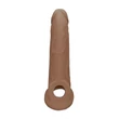 RealRock Penis Sleeve 9 - péniszköpeny (21,5 cm) - sötét natúr