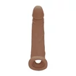 RealRock Penis Sleeve 9 - péniszköpeny (21,5 cm) - sötét natúr