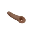 RealRock Penis Sleeve 9 - péniszköpeny (21,5 cm) - sötét natúr