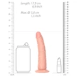 RealRock Slim - realisztikus dildó - 15,5 cm (testszínű)