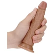 RealRock Slim - realisztikus dildó 15,5 cm (sötét natúr)