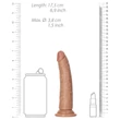 RealRock Slim - realisztikus dildó 15,5 cm (sötét natúr)