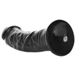 RealRock - tapadókorongos realisztikus dildó - 15,5 cm (fekete)