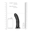 RealRock - tapadókorongos realisztikus dildó - 15,5 cm (fekete)