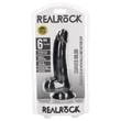 RealRock - tapadókorongos, realisztikus dildó - 15,5 cm (fekete)