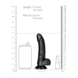 RealRock - tapadókorongos, realisztikus dildó - 15,5 cm (fekete)