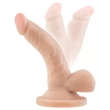 Dr. Skin 4 - tapadókorongos, herés élethű dildó (natúr, 12 cm)