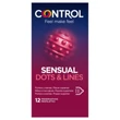 Control - bordázott, pontozott óvszer (12 db)
