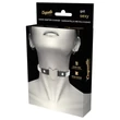Coquette - strasszos choker szív medállal (fekete)