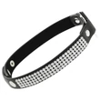 Coquette - strasszos choker szív medállal (fekete)