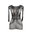 Subblime 951931 - nyitott hátú necc ruha (fekete) - XS-M
