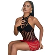 Subblime 952242 - színátmenetes necc ruha- (piros) - XS-M