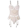 Subblime 954291 - láncos, áttetsző body szett (fehér, L-XL)