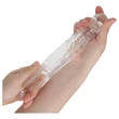 Addicted Toys - péniszköpeny heregyűrűvel - 23cm (áttetsző)