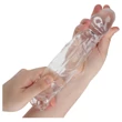 Addicted Toys - péniszköpeny heregyűrűvel - 27 cm (áttetsző)