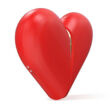 INTOYOU Heart - akkus, léghullámos 2in1 csiklóizgató (piros)