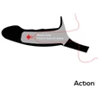Action StrapOn S - felcsatolható, üreges dildó (testszínű)