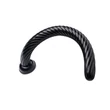 Hosed Spiral Anal Snake 19 - tapadókorongos anál dildó (fekete)