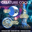 Creature Cocks Kraken - spirál polipkar dildó - 21 cm (arany-kék)