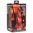 Creature Cocks Hell Kiss - csavart szilikon dildó - 19 cm (piros)
