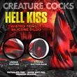 Creature Cocks Hell Kiss - csavart szilikon dildó - 19 cm (piros)