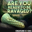 Creature Cocks Stegosaurus - szilikon dildó - 20 cm (zöld)