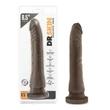Dr. Skin 8,5 - tapadókorongos élethű dildó (barna, 20,5 cm)