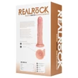 RealRock - tapadókorongos vibrátor (natúr, 20,5 cm)