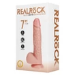 RealRock - tapadókorongos vibrátor (natúr, 18 cm)