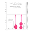 Loveline - súlyozott kegel golyó szett - 2 részes (pink)