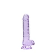 RealRock - átlátszó élethű dildó (lila, 17 cm)